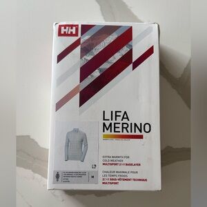 Helly Hansen Light Gray Lifa Merino Women's Zip-Up Top